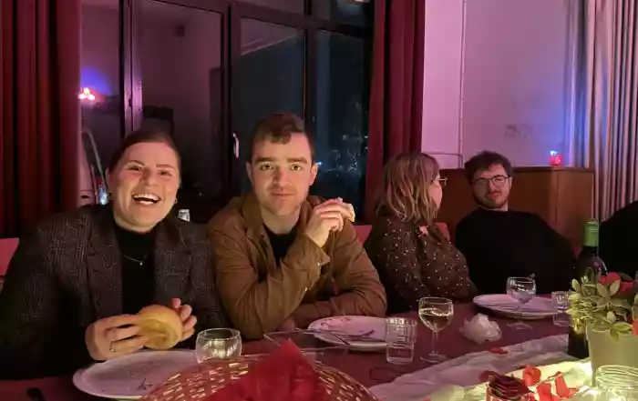 Liese en Bram, Nelle en Quinten tijdens de Valentijnsactiviteit - J. Van Laere
